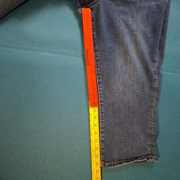 Lane Bryant Blue Mid-Rise Super Stretch Skinny Pedal Jeans - Size 16 - Picture 11 of 12